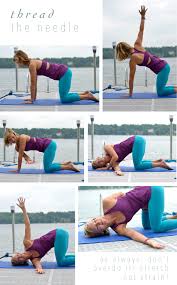 9 To 5 Stretches Thread The Needle Yoga Fitness Stretching Yoga Training Yoga Tutorial Kundalini Yoga Poses
