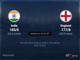 Check live cricket score updates, ball by ball commentary, live scorecard, latest cricket scores, results & schedule on times of india. India Vs England Live Score Over 4th T20i T20 16 20 Updates Cricket News