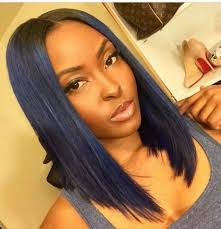 Wavy chestnut lob with black roots s. 50 Bob Hairstyles For Black Women Hairstyles Update