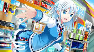 Hd Wallpaper Madobe Touko Windows 10 Os Tan Smiling Aqua Hair Anime Gambar Anime Lock Screen Anime Chibi