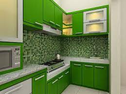 Keramik meja dapur warna hitam. Kitchenset Hijau Elegan Akram Furniture