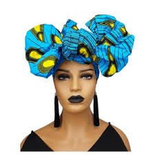Blue and Yellow African Print