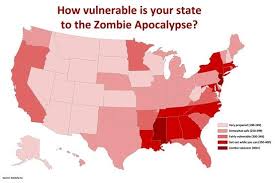 Is Your State Ready For The Zombie Apocalypse New Jersey Sure Isn T Map Zombie Apocalypse Apocalypse Apocalypse Survival Kit