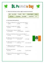 Patrick's day is a day celebrated by the irish and those who love all things irish. St Patrick S Day Esl Worksheet By Icdias