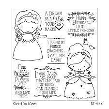 A Long Time Ago There Was A Beautiful Princess Azsg Cartoon Style Beautiful Princess Clear Stamps Seal For Diy Scrapbooking Card Making Album Decorative Rub With Images Card Making Kids Clear Stamps Rubber Stamp Crafts