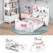 Betten 100x200 ikea.die große modellvielfalt im betten at online shop ermöglicht ihnen dabei vorhandene stile aufzugreifen und das neue bett in 100x200. Vitalispa Kinderbett Izzy 80x160 Cm Weiss Juniorbett Jugendbett Katze Madchenbett Ebay