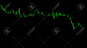 Display Of Stock Market Quotes Business Graph Candlestick Chart