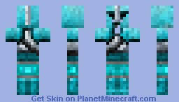 A knight with shining diamond armour. Diamond Knight Minecraft Skin