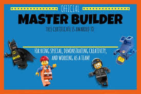 Lego party certificate | lego, lego birthday. Printable And Customized Lego Master Builder Certificate Lego Classroom Theme Lego Education Lego Therapy