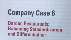 Solved Company Case 6 Darden Restaurants Balancing Chegg Com