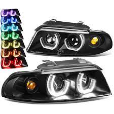 For 96 01 Audi A4 B5 8d 3d Led Halo Projector Rgb Color Change Headlight Corner Lights Black Housing 97 98 99 00 Audi A4 Audi New Cars
