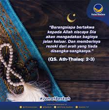 Dalam ayat di atas, allah menjelaskan bahwa orang yang merealisasikan taqwa akan dibalas allah dengan dua hal. Partai Nasdem Twitterissa Barang Siapa Bertakwa Kepada Allah Niscaya Dia Akan Mengadakan Baginya Jalan Keluar Dan Memberinya Rezeki Dari Arah Yang Tiada Disangka Sangkanya Qs Ath Thalaq 2 3 Mari Bersiap Untuk Menjalankan Ibadah Salat