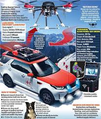 The All New Land Rover Discovery Has A Drone Wordlesstech Land Rover Rescue Vehicles Drone