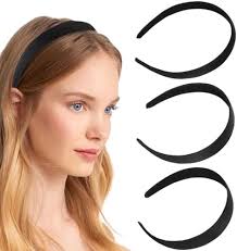 WLLHYF 2 Pieces Satin Headbands 1 Inch Wide Hard Head Band Fashion Solid  Headband Anti-slip Plain Hair Bands Diy Hair Accessories for Women Girls  Halloween Christmas Valentine's Day : Amazon.co.uk: Beauty