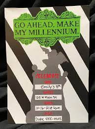 Go Ahead Make My Millennium Invitation Ty Gift Tag Gift Bag Etsy Australia
