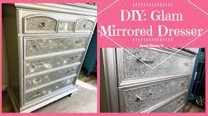 Edge pulls, tab pulls, continuous pulls, whatever the style, the basic functionality remains the same. Diy Glam Mirrored Dresser Crushed Mirror Glass Youtube