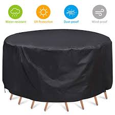 Choose a complete set of patio tables and chairs for a complete look. Nasum Patio Furniture Covers Waterproof Round Patio Table Chair Set Cover 60 X 23 Inches Heavy Duty And Uv Buy Online In Antigua And Barbuda At Antigua Desertcart Com Productid 190495557