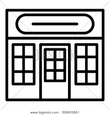 Black and white storefront vector clipart. Storefront Icon Vector Photo Free Trial Bigstock