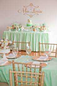 Christening Party By Little Sooti Mint Baby Shower Peach Baby Shower Christening Party