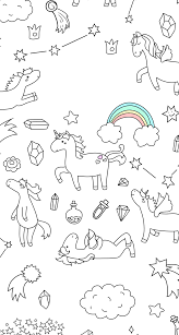 La licorne noire, comme son nom l'indique, a une fourrure noire avec une corne rouge et des sabots. Pin By Jeanne On Papeis De Parede Unicorn Wallpaper Cute Unicorn Doodles