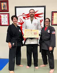 Congratulations to Robert White. He earned his 2nd Degree (Nidan) Black  Belt in Shinto Yoshin Ryu Jiu-Jitsu. Well done. The dojo is in great hands!!