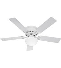 Flush mount ceiling fans stay closer to your ceiling than traditional ceiling fans, so they're perfect for use in rooms with lower ceilings. Hunter Fan 53075 Low Profile 52 Inch White Ceiling Fan Low Profile