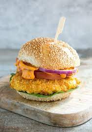 Oven Fried Chicken Burger With Spicy Mayo The Petite Cook