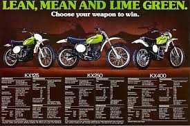 1975 kawasaki kx line up カワサキ アキュラ 本田技研工業