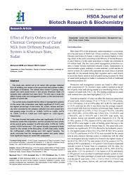 Camel milk has a slightly different chemical makeup when compared to cow milk. Effect Of Parity Orders On The Chemical Composition Of Camel Milk From Different Production System By Herald Scholarly Open Access Issuu