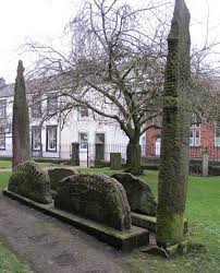 Hogback Stones And Two Upright Crosses At The Giant S Grave St Andrew S Church Penrith Viking Age Anglo Saxon Ottonian