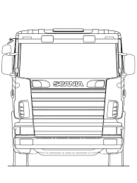 Vrachtautos kleurplaten leuk voor kids. Scania R Semi Truck Coloring Page 1001coloring Com