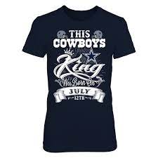 This Cowboys King Was Born On July 12th Cowboys Men Shirts