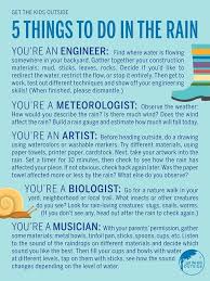 5 Things To Do In The Rain In 2020 Keeping Kids Busy Business For Kids Craft Activities For Kids