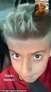 17 best images about man city on. Like Father Like Son Aguero S Son Proudly Shows Off His New Hairstyle All Football