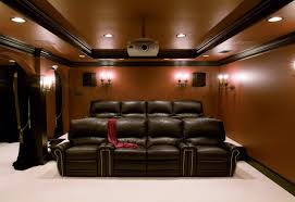 The room itself normally features a concrete floor and foundation wall which effectively reduce noise levels. 75 Beautiful Basement Home Theater Pictures Ideas Houzz