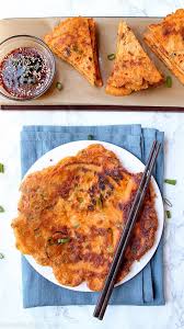 Crispy Savory Kimchi Scallion Pancakes Kimchi Pajeon Kimchichick Recipe Food Scallion Pancakes Recipes