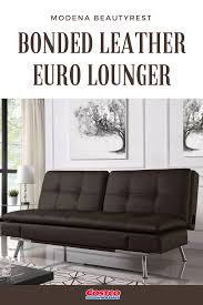 Enjoy The Modern Styling Of The Modena Beautyrest Bonded Leather Euro Lounger In Your Home This Multi Functional Euro Lou Sofa Bed Design Sofa Bed Bed Design