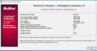 Please check this dat into the mcafee epo server. Mcafee Virusscan Enterprise 8 8 P15 Win 10 6 9 Macos Shareappscrack