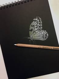 Black and white butterfly drawing. White Butterfly Drawing On Black Paper Album On Imgur