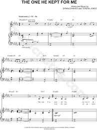 Maurette Brown Clark The One He Kept For Me Sheet Music In Db Major Transposable Download Print Sheet Music Music Sheet