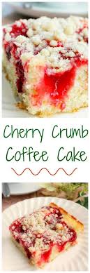 Would Fit Better In A 9x9 Pan Delicious With Homemade Pie Filling Cherry Coffee Cake With C Coffee Cake Easy Crumb Coffee Cakes Coffee Cake Recipes Easy