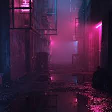 Dark Night Streets Pink Neon Colors Synthwave Synth City Aesthetic Neon Aesthetic Cyberpunk Aesthetic