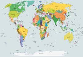 It is typically a bundle of maps of earth or a region of earth. Fototapete Tapete Political World Map Atlas Bei Europosters Kostenloser Versand