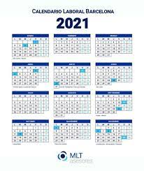 También te ofrecemos la misma versión del calendario laboral barcelona 2021 en jpg. Calendario Laboral Barcelona 2021