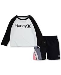 Hurley Baby Boys 2 Pc Shark Teeth Swim Sets Reviews Swimwear Kids Macy S