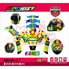 Quanum vandal electric racing buggyэлектро, kit, масштаб 1/10. Decal Helm Kyt Rc 7 Shopee Indonesia
