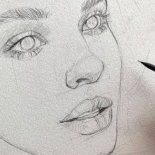 Sketch Girl Face Simple Sketch Girl Face Art Drawings Sketches Simple Hipster Drawings Art Drawings