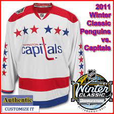 La classique hivernale de la lnh) is an annual regular season outdoor ice hockey game played in the national hockey league (nhl) on or around new year's day, generally in a football or baseball stadium in an area with a resident nhl team. Washington Capitals 2011 Winter Classic Custom Or Blank Authentic Jersey