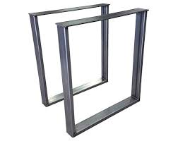 Counter Height 34 1 2 Tall Steel Trestle Table Legs With Etsy Table Legs Steel Table Legs Metal Table Base