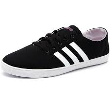 Adidas Black And White Striped Shoes Adidas Neo Women S Qt Vulc Vs Black White Pink White Canvas Shoes Pink Sneakers Striped Shoes